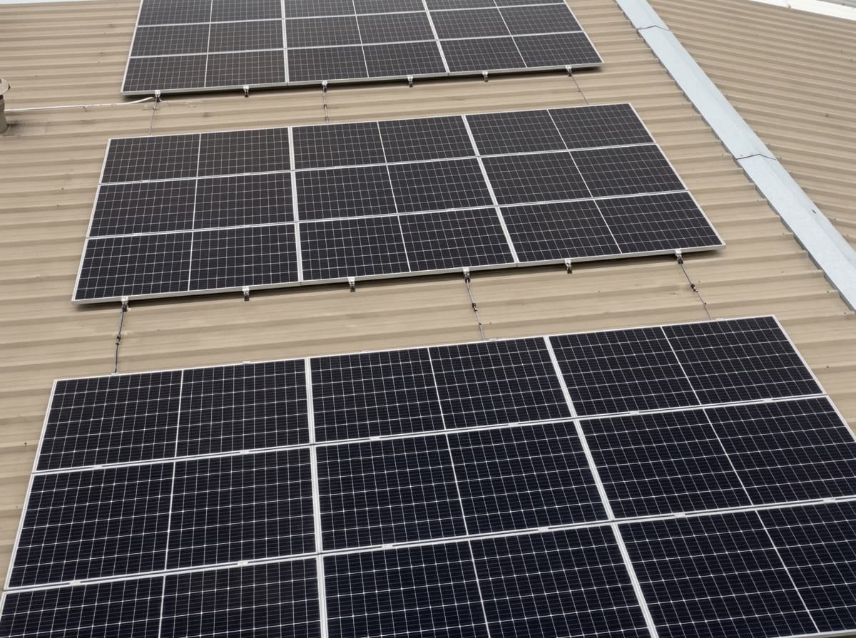 Solar panels on Euromon PLV's roof
