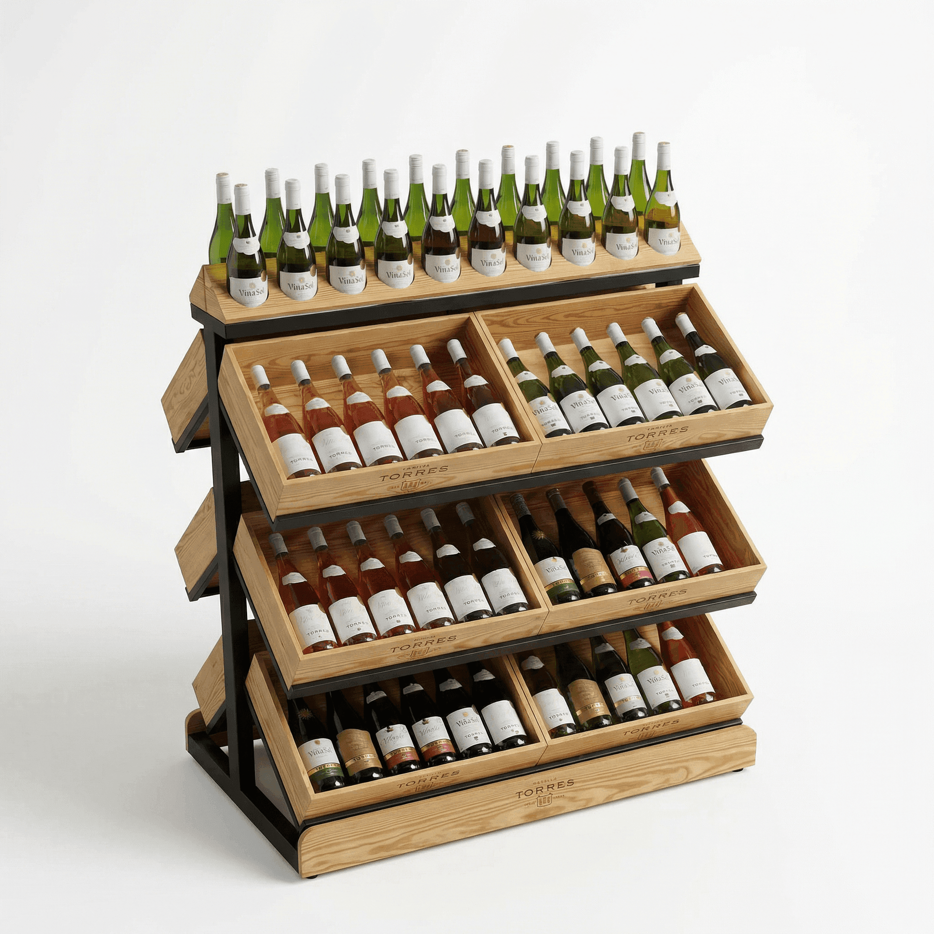 High-durability product display: stability, safety and visibility in retail